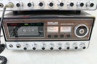 2 Vintage Simba SSB Pearce Simpson CB Radio Base Station w/ Microphone Mic 2