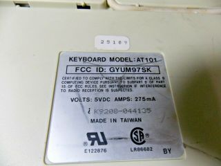 VINTAGE DELL PS/2 KEYBOARD MODEL AT101 OLD LOGO 2