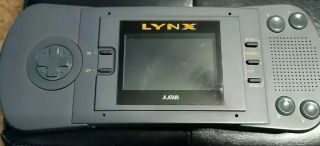 Vintage Atari Lynx Console Pag - 0201 W/games Fine And Comes With 2 Games