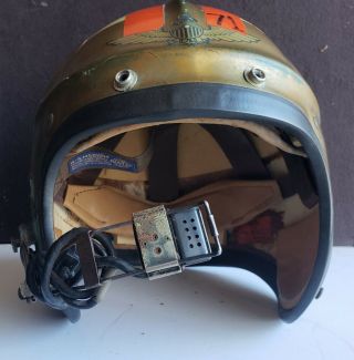 Vintage H - 4 Medium Gentex Naval Aviation Pilot ' s Flight Helmet,  US Navy 3