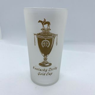Very Rare Vintage 1952 Kentucky Derby Julep Glass Gold Cup - Outstanding
