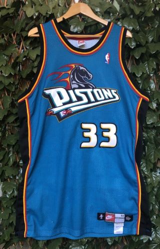 Grant Hill Jersey Vtg Vintage Authentic Nike Detroit Pistons Nba Size 52 Issued