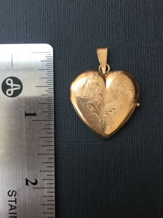 Vintage 14k Gold Heart Locket Pendant