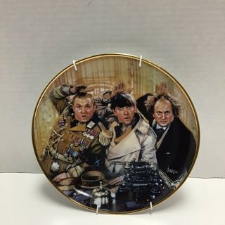 The Three Stooges Limited Edition Collector Plate Franklin 1993 W/hanger