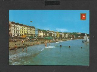 Vintage Postcard General View Central Promenade Douglas Isle Of Man Unposted
