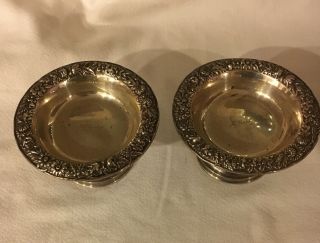 Vintage Pair Sterling Silver S Kirk & Son Bowls Repousse