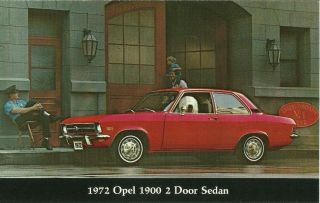 1972 Opel 1900 2 Door Sedan Vintage Stockton Ca Dealer Advertising Pc