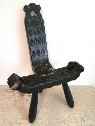 Solid Wood Vintage Antique Oak Welsh Spinners Chair