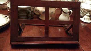 Early Victorian Antique Hardwood Walnut Folding Book Stand