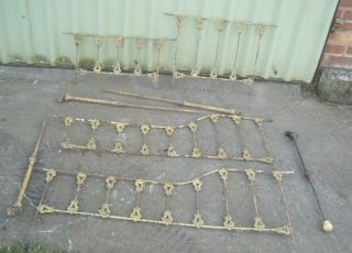 Antique Cast Iron Metal Bed Frame Salvage Victorian Vintage Up - Cycle Shabby Chic