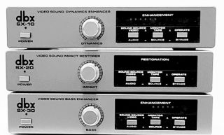 Dbx Sx - 10 Dbx Sx - 20 Sx - 30 Video Sound Bass Enhancer Vintage 1979 - 1984 W/manuals
