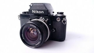 Nikon F2 Photomic A F2a 35mm Slr Vintage Film Camera Black With Dp - 11 Finder 6