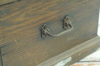 Antique/Vintage Carpenters Tool Box Chest Hand Made Primitive Folk Art Wooden Tr 3