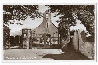 Isle Of Man Maughold Church Real Photo Vintage Postcard 12.  12
