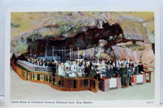 Mexico Nm Carlsbad Caverns National Park Lunch Room Postcard Old Vintage Pc