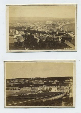 Two 19th Century Albumen Photographs View Of Weston Mare D1