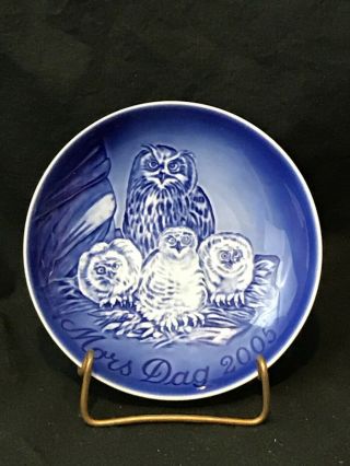 2005 Bing & Grondahl B&g Porcelain Mothers Day Mors Dag Owl And Owlets