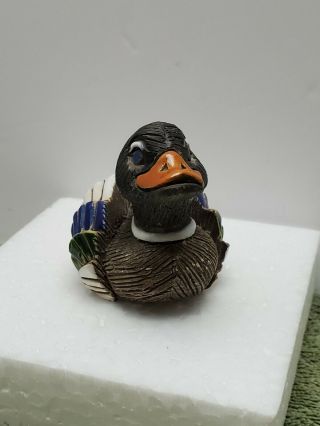 Artesania Rinconada Uruguay Clay Pottery Mallard Drake Duck Figurine