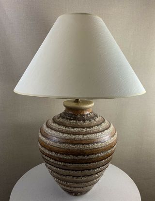 Massive Vintage Mid Century Modern Bitossi Era Circa 1970’s Glazed Ceramic Lamp