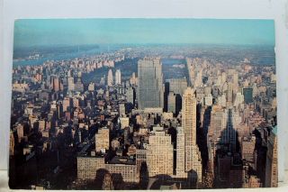 York Ny Nyc Empire State Building Observatory North Postcard Old Vintage Pc
