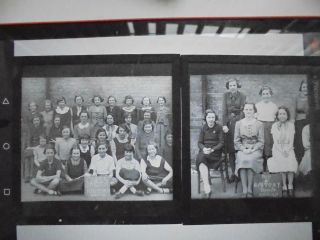 1938 History Class Pupils 2 X Photograph Magic Lantern Slide