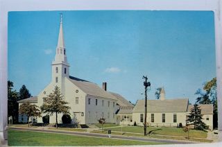 York Ny Long Island Huntington First Church Postcard Old Vintage Card View