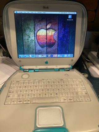 Vintage Apple Ibook Clamshell G3 Blueberry Os 9 & 10