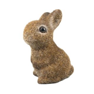 Vintage Josef Originals Furry Flocked Fuzzy Bunny Rabbit Japan Decor Easter