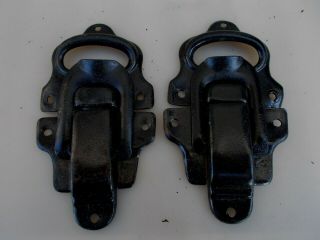 Antique Steamer Trunk Parts (2) Metal Clasps 5 " X 2 3/4 "