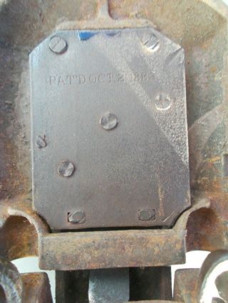 Antique Steamer Trunk parts cast iron lock set no/key 3