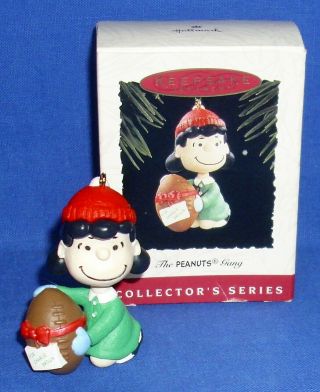 Hallmark Ornament The Peanuts Gang 2 1994 Lucy With Football For Charlie Brown