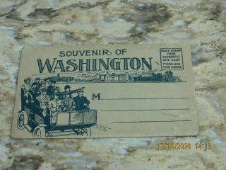 Vintage 1922 Souvenir Folder Of Washington Dc With 22 Color Pictures