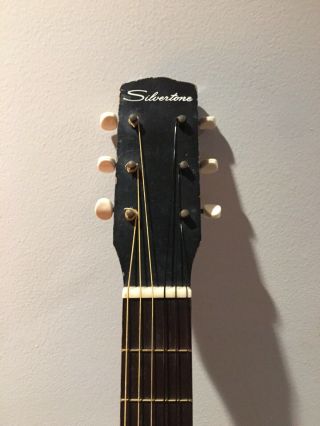 Vintage Silvertone Model 319 Acoustic Guitar,  Sunburst,  USA 3