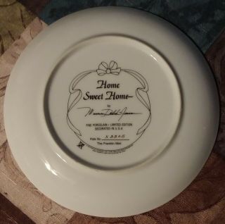 Franklin ' Home Sweet Home ' Plate by Maureen Drdak Jensen,  Plate X3305 2