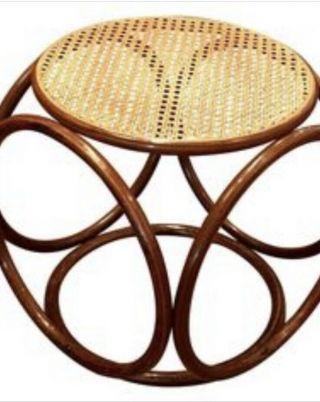 Vtg Bentwood 1 Ring,  3 Screws For Thonet Style Caned Ottoman