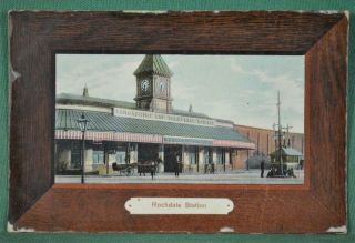 Vintage Postcard Rochdale Railway Station (m10)