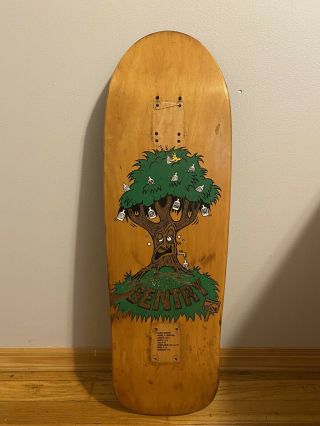 Vintage 1990 Vision Skateboards Chris Gentry Gin Tree Pro Model Skated Crum