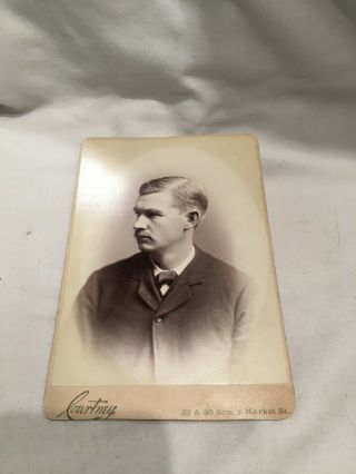 Cabinet Card Photo Victorian Dress Man Canton,  Oh 344s