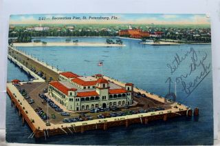 Florida Fl St Petersburg Recreation Pier Postcard Old Vintage Card View Standard