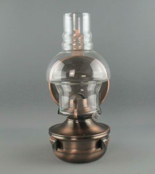 Lamplight Farms Wall Hanging Paraffin Oil Lamp & Chimney Antique Copper Finish 3