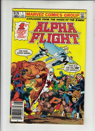 Alpha Flight 1 (marvel 1983) 1.  25 Canadian Price Variant Vf -