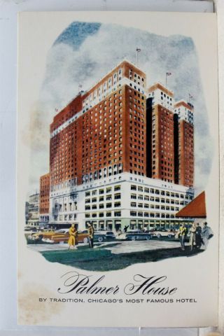 Illinois Il Chicago Palmer House Hotel Postcard Old Vintage Card View Standard