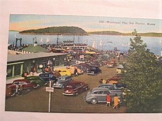 Vintage Municipal Pier Bar Harbor Maine