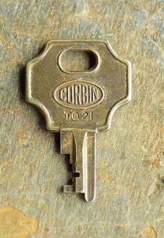 Antique Neverbreak Trunk Key Corbin Tq21 Neverbreak Trunk Key Tq21 Corbin
