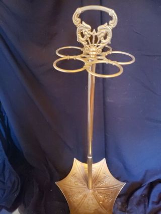Vintage Brass Parasol - Style 5 Holder Umbrella Stand