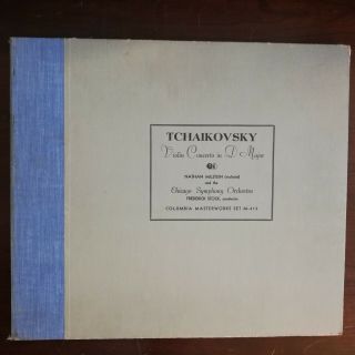 Nathan Milstein Tchaikovsky: Violin Concerto D 4x12 " 78 Album Columbia M - 413