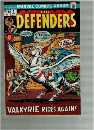 Defenders 4 (1972 Series) Black Knight 1st App Valkyrie (brunnhilde) Vf