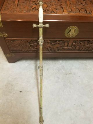 Vintage Mc Lilley & Co.  Knights Templar Engraved Masonic Ceremony Sword. 2