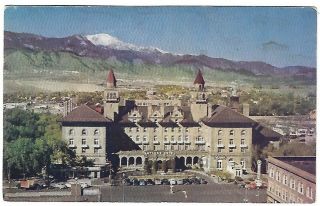 Vtg Post Card - Antlers Hotel - Colorado Springs,  Co