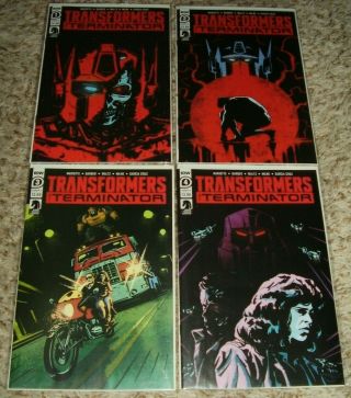 Transformers Vs The Terminator 1 2 3 4 1st Prints Nm Complete 1 - 4